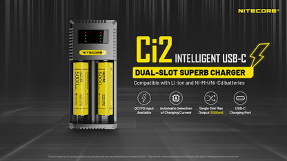 Chargeur Universel Intelligent Nitecore Ci2 - Deux emplacements de charge