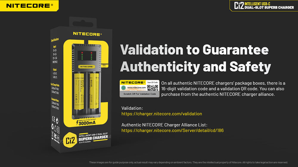 Chargeur Universel Intelligent Nitecore Ci2 - Deux emplacements de charge