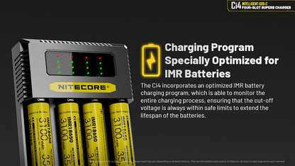 Nitecore Ci4 Universal Intelligent Charger - Four Charging Slots