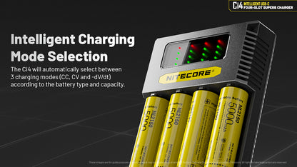 Nitecore Ci4 Universal Intelligent Charger - Four Charging Slots