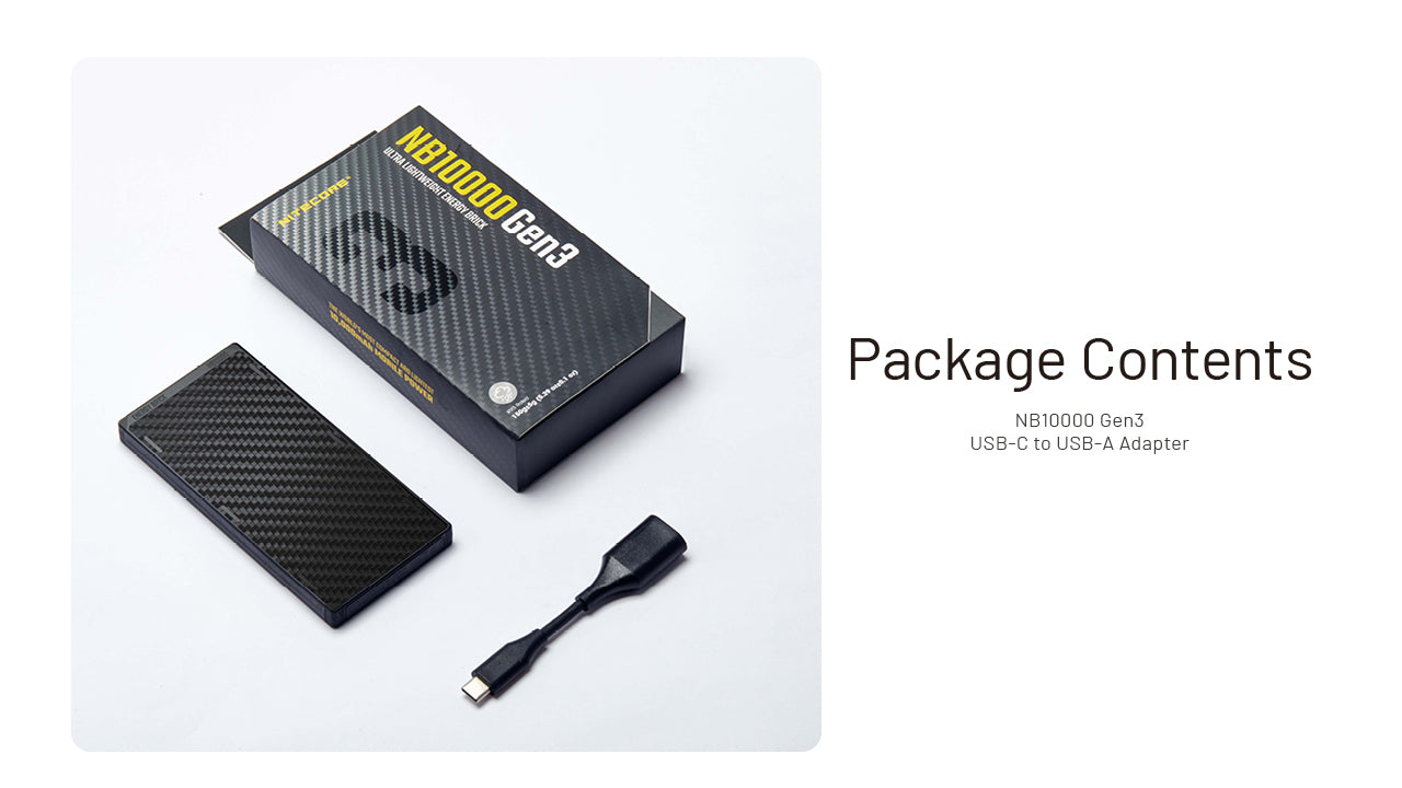 Nitecore NB10000 Gen 3 Power Bank - 10000mAh - 22.5W Fast Charging USB-C