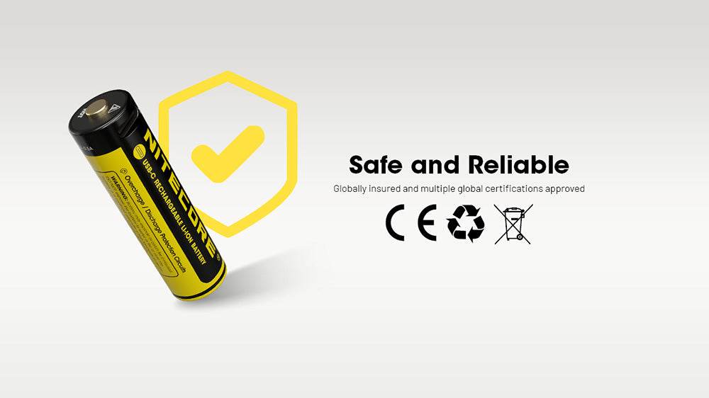 Pack Nitecore NH2400 4x Piles AA Rechargeables - 2400mAh Port USB-C