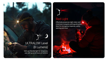 Lampe Frontale Nitecore HA27 UHE - 800 Lumens - 150 Mètres - Triple Température de Couleur MCT