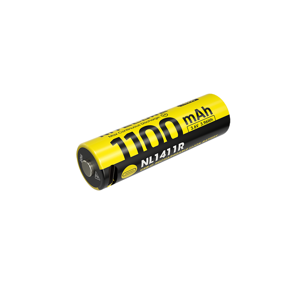 Batterie Nitecore NL1411R 1100mAh 14500 Rechargeable avec Port USB-C
