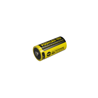 Batterie Nitecore NL169R 950mAh 16340 Rechargeable avec Port USB-C
