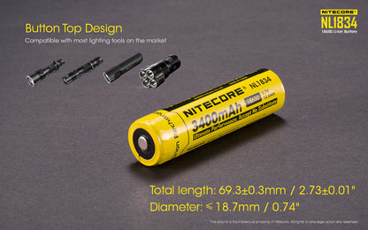 Nitecore NL1834 3400mAh Rechargeable 18650 Battery