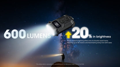 Nitecore TINI 3 600 Lumens 3 Color Temperatures Keychain Flashlight - OLED Display