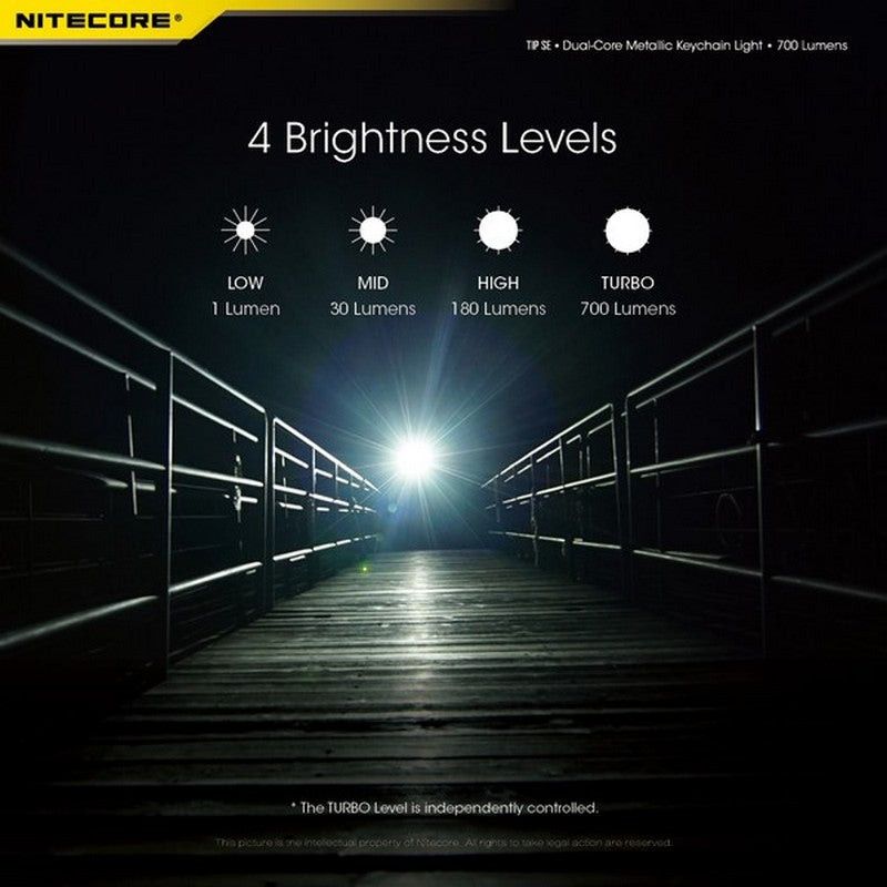 Nitecore TIP SE 700 Lumens - Mini Lampe de poche Porte-Clés Rechargeable USB-C