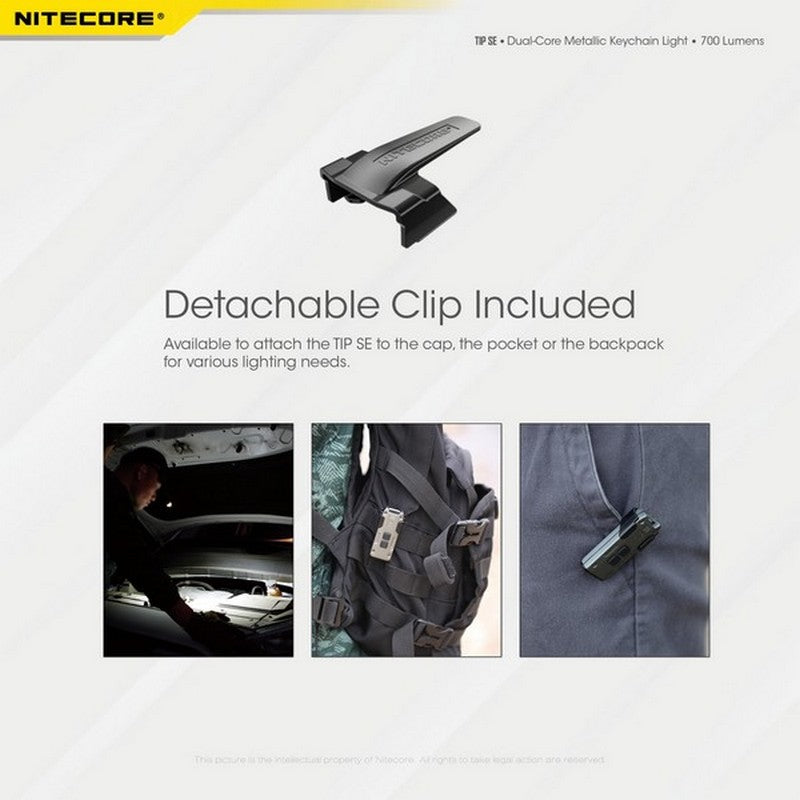 Nitecore TIP SE 700 Lumens - Mini Lampe de poche Porte-Clés Rechargeable USB-C
