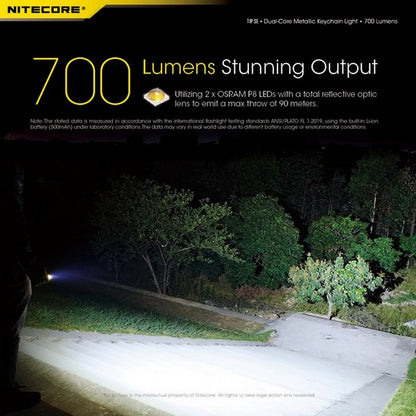 Nitecore TIP SE 700 Lumens - Mini Lampe de poche Porte-Clés Rechargeable USB-C