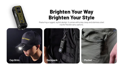 Nitecore TUP2 1200 Lumens  OLED Display - 3 Color Temperatures Keychain Flashlight