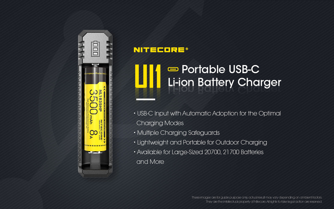 Chargeur Nomade Compact Nitecore UI1 - 1 Emplacement - 800mA USB-C