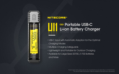 Chargeur Nomade Compact Nitecore UI1 - 1 Emplacement - 800mA USB-C
