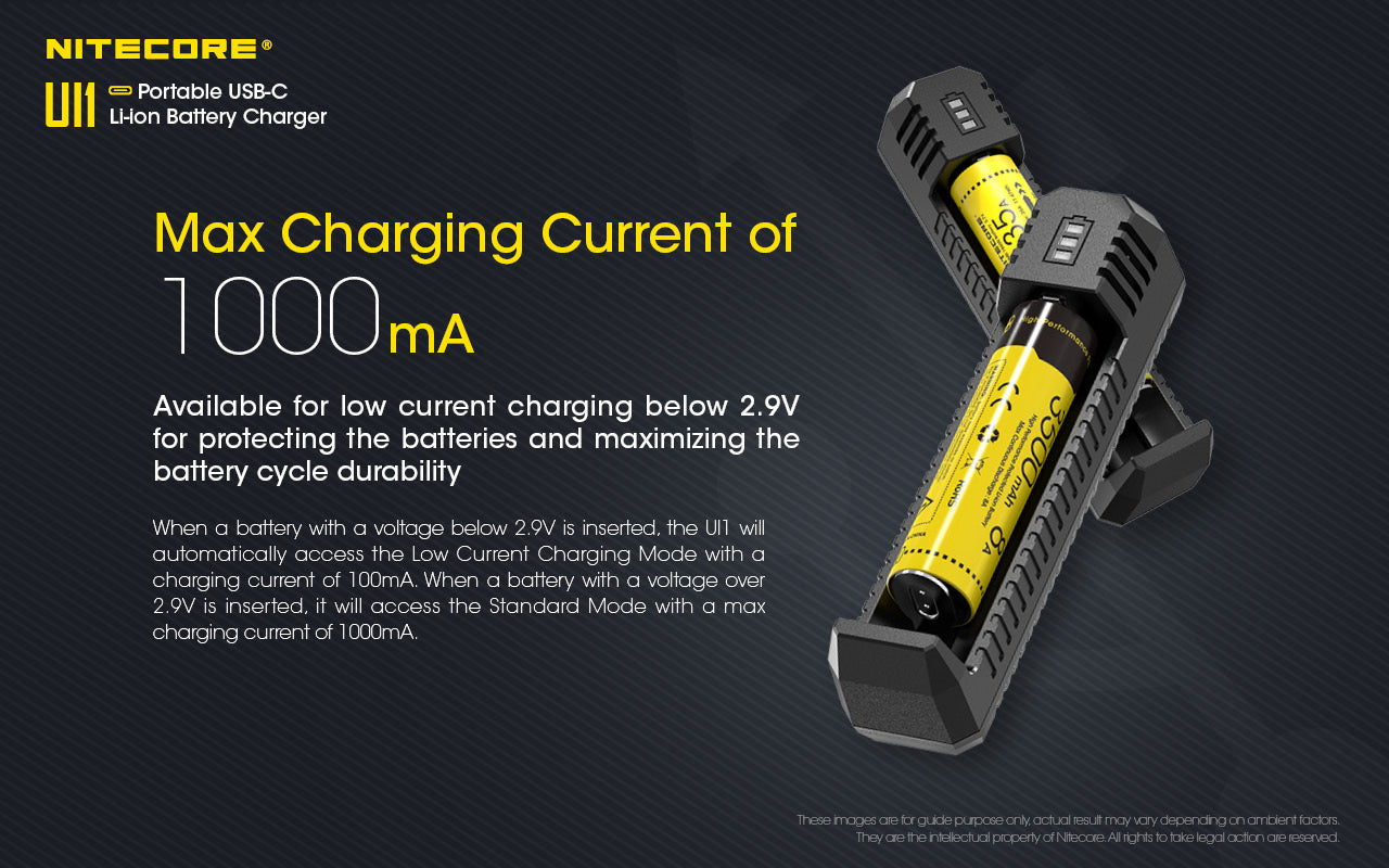 Chargeur Nomade Compact Nitecore UI1 - 1 Emplacement - 800mA USB-C